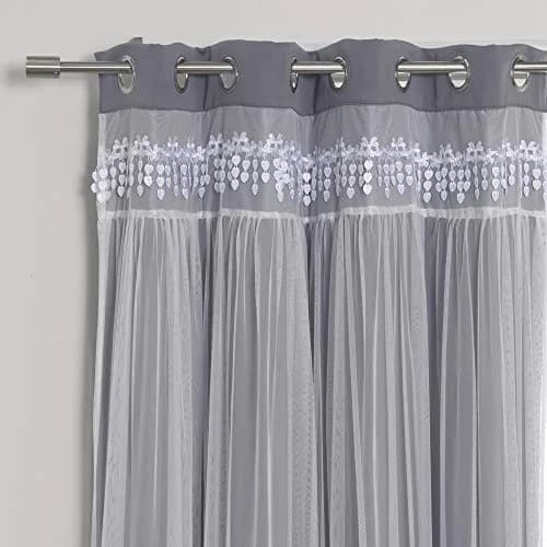 Best Home Fashion Black Curtain 52"W x 96"L | Thermal Blackout with Grommet Top thumbnail 4