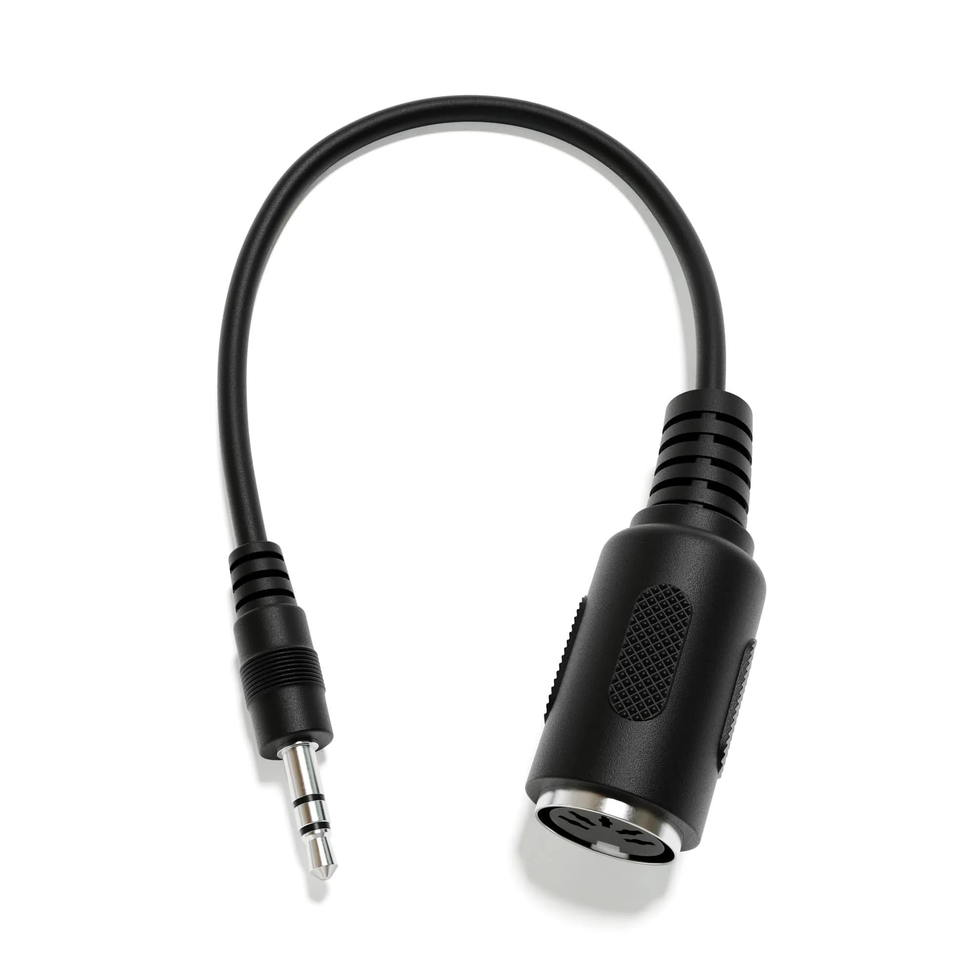 ExcelValley Female DIN MIDI Adapter Breakout Conversion Cable B-3.5mm Straight 15cm (0.49ft) | Connects MIDI Devices to Audio Jacks - main product image