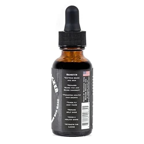 Badass Beard Care Beard Oil The Bushwhacker Scent 1 oz | All Natural Ingredients for Healthy Beard & Mustache thumbnail 2