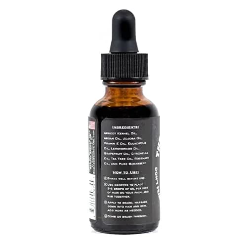 Badass Beard Care Beard Oil The Bushwhacker Scent 1 oz | All Natural Ingredients for Healthy Beard & Mustache thumbnail 3
