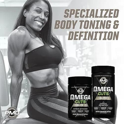 PMD Omega Cuts Elite Fat Loss-Muscle Defining Formula 180 Softgels | Supports Fat Shredding & Muscle Toning thumbnail 6