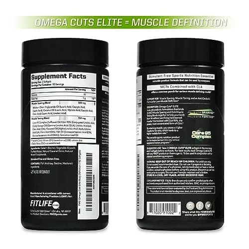 PMD Omega Cuts Elite Fat Loss-Muscle Defining Formula 180 Softgels | Supports Fat Shredding & Muscle Toning thumbnail 8