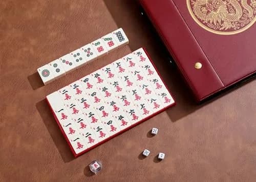 Mose Cafolo Chinese Mahjong Game Set 144 Melamine Tiles 3.7cm (1.5") | Professional Quality Imported from USA thumbnail 4