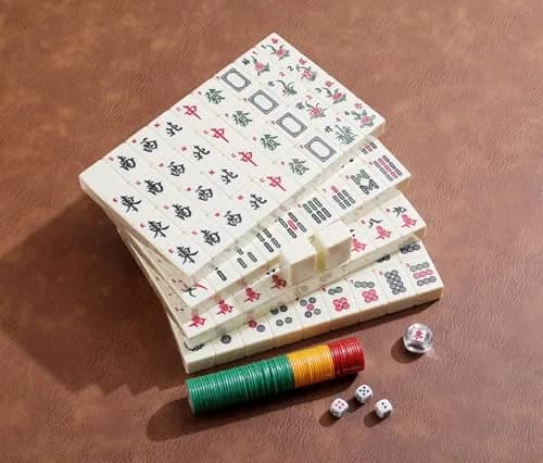 Mose Cafolo Chinese Mahjong Game Set 144 Melamine Tiles 3.7cm (1.5") | Professional Quality Imported from USA thumbnail 5