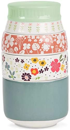 Pavilion Love You More by Amylee Weeks Stoneware Measuring Cup Set, 4-Piece (1/4, 1/3, 1/2, 1 Cup) thumbnail 4