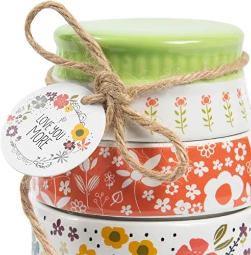Pavilion Love You More by Amylee Weeks Stoneware Measuring Cup Set, 4-Piece (1/4, 1/3, 1/2, 1 Cup) thumbnail 6