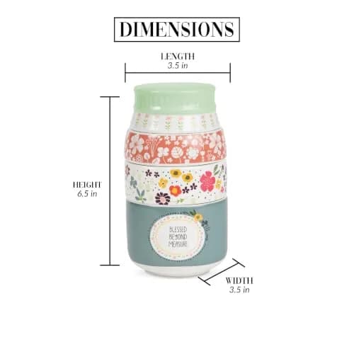 Pavilion Love You More by Amylee Weeks Stoneware Measuring Cup Set, 4-Piece (1/4, 1/3, 1/2, 1 Cup) thumbnail 3