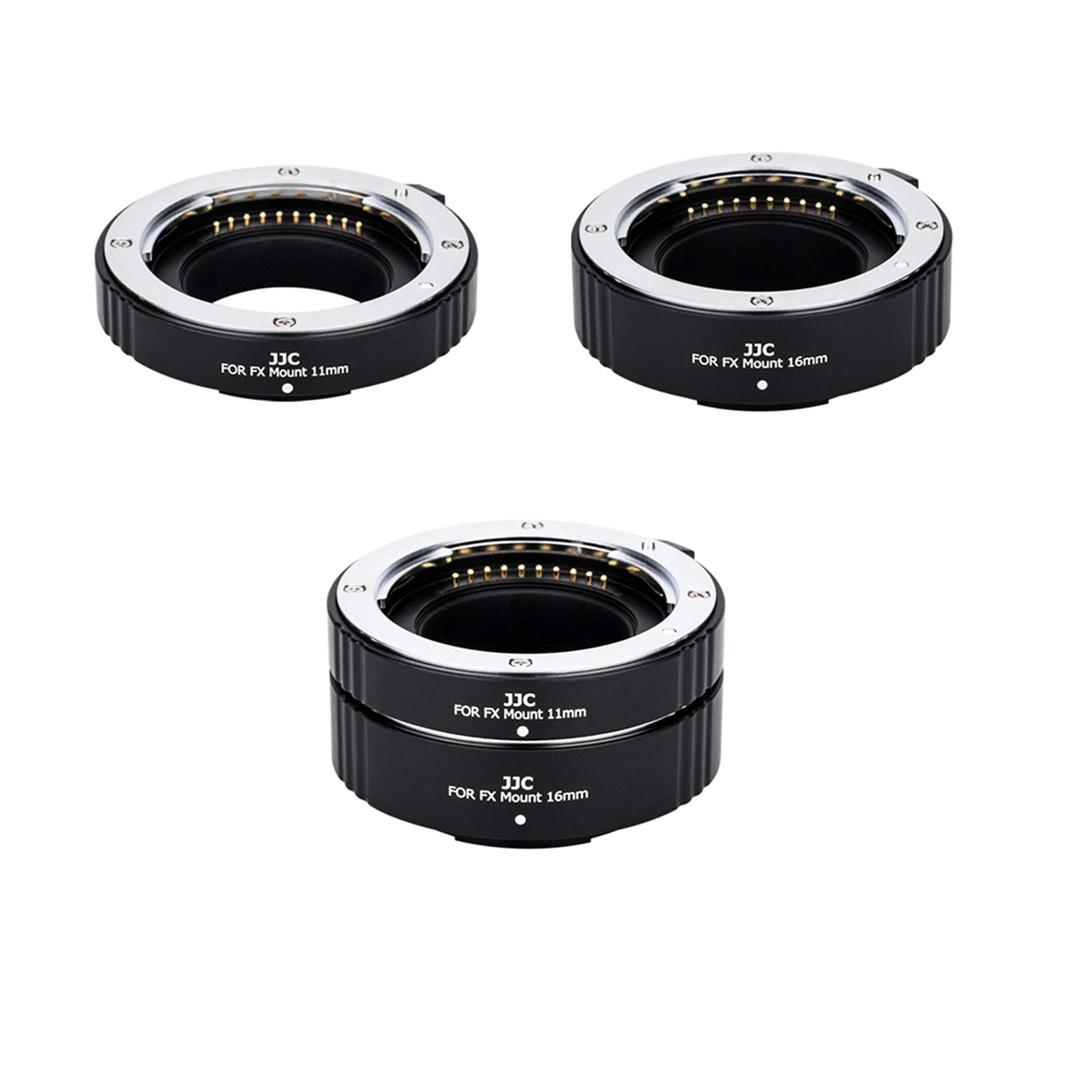 JJC Auto Focus Macro Extension Tube Set for Fujifilm X Mount Cameras & Lenses (11mm & 16mm) | Achieve Macro Photography