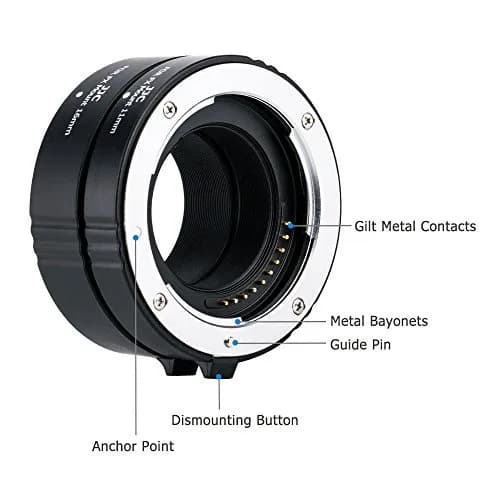 JJC Auto Focus Macro Extension Tube Set for Fujifilm X Mount Cameras & Lenses (11mm & 16mm) | Achieve Macro Photography thumbnail 2