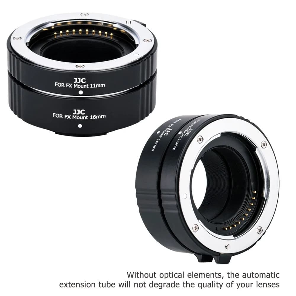 JJC Auto Focus Macro Extension Tube Set for Fujifilm X Mount Cameras & Lenses (11mm & 16mm) | Achieve Macro Photography - view 3