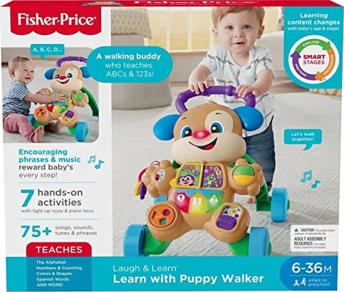 Fisher-Price Laugh & Learn Smart Stages Puppy Walker | Musical Toddler Toy for 6-36 Months thumbnail 6