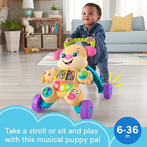 Fisher-Price Laugh & Learn Smart Stages Walker | Educational Baby & Toddler Toy for 6 Months to 3 Years thumbnail 2