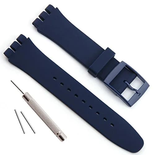 GREENOLIVE Silicone Watch Band 17mm Navy Blue | Waterproof & Modern thumbnail 1