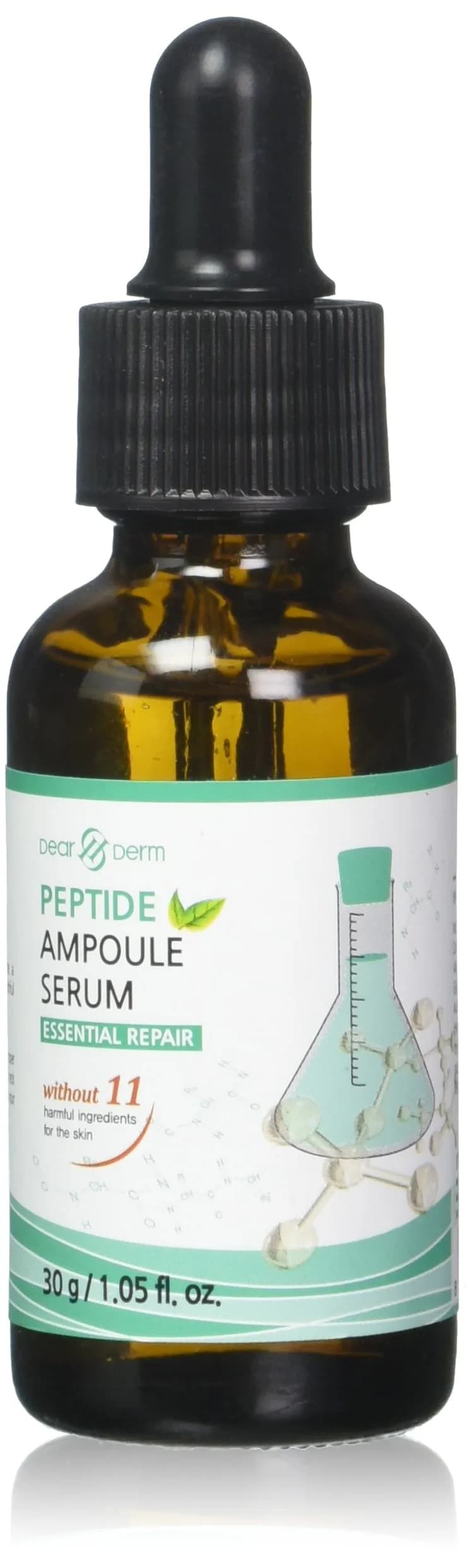 Dear & Derm Peptide Intense Solution Ampoule Serum 1.05 Fl Oz | Skin Elasticity & Nourishment