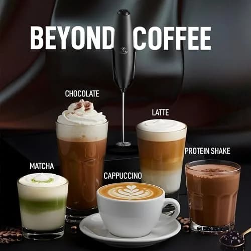 Zulay Kitchen Milk Frother Wand - Upgraded Stand | Handheld Foam Maker for Lattes & Cappuccino (100-120 chars) thumbnail 3