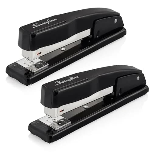 Swingline Commercial Stapler, 20 Sheet Capacity, Jam Free, Metal, 2 Pack, Black | Durable All-Metal Construction thumbnail 1