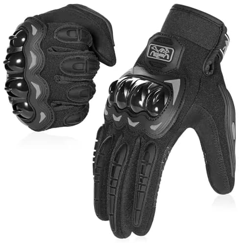 COFIT Motorcycle Gloves for Men and Women, Full Finger Touchscreen, Black XL | Full Protection & Breathable Comfort thumbnail 1