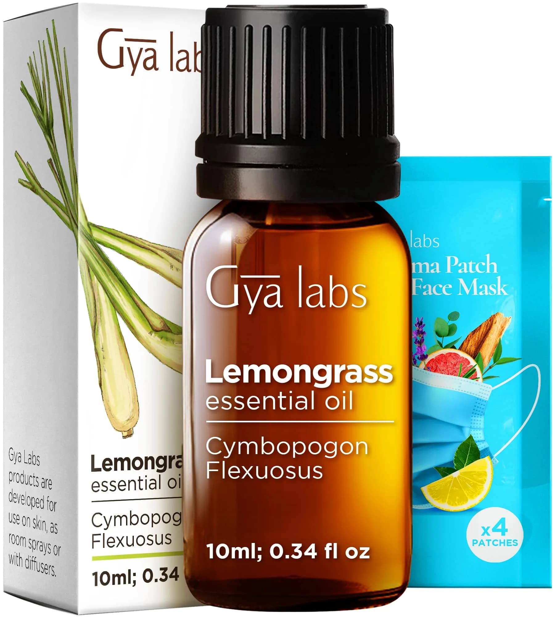 Gya Labs Blue Tansy Essential Oil (0.17 Fl Oz / 5 ml) | Pure Moroccan Oil for Skin, Diffuser & Candle Making — Lemongrass