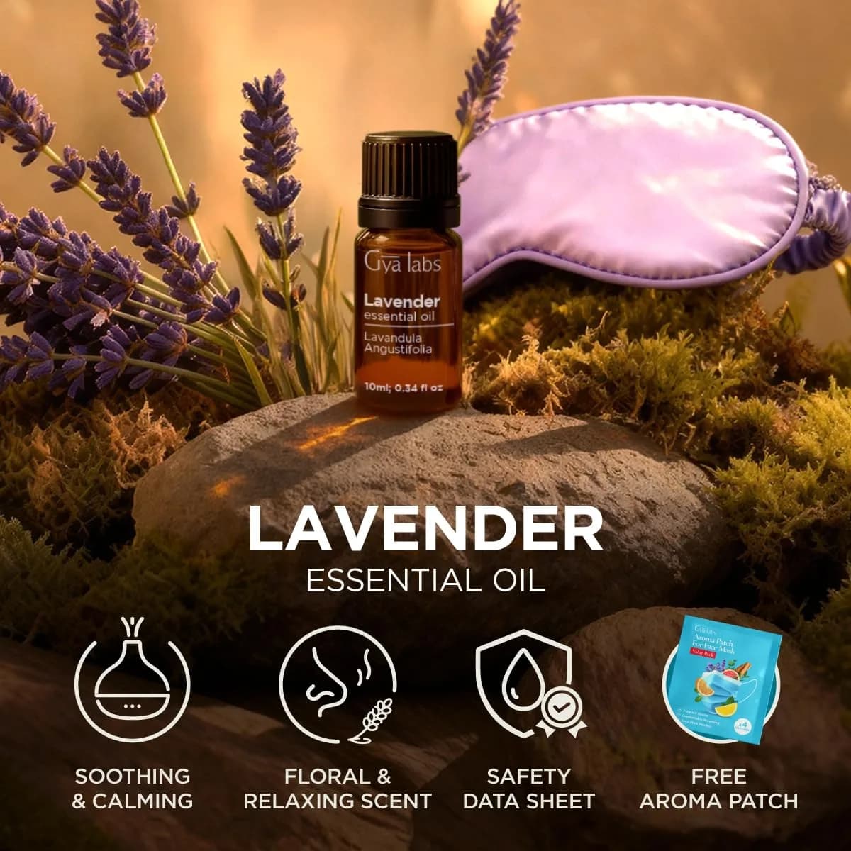 Gya Labs Lavender Essential Oil Pure 0.34 Fl Oz (10 ml) | USA Imported for Diffuser, Skin, Hair & Candle Making - view 6