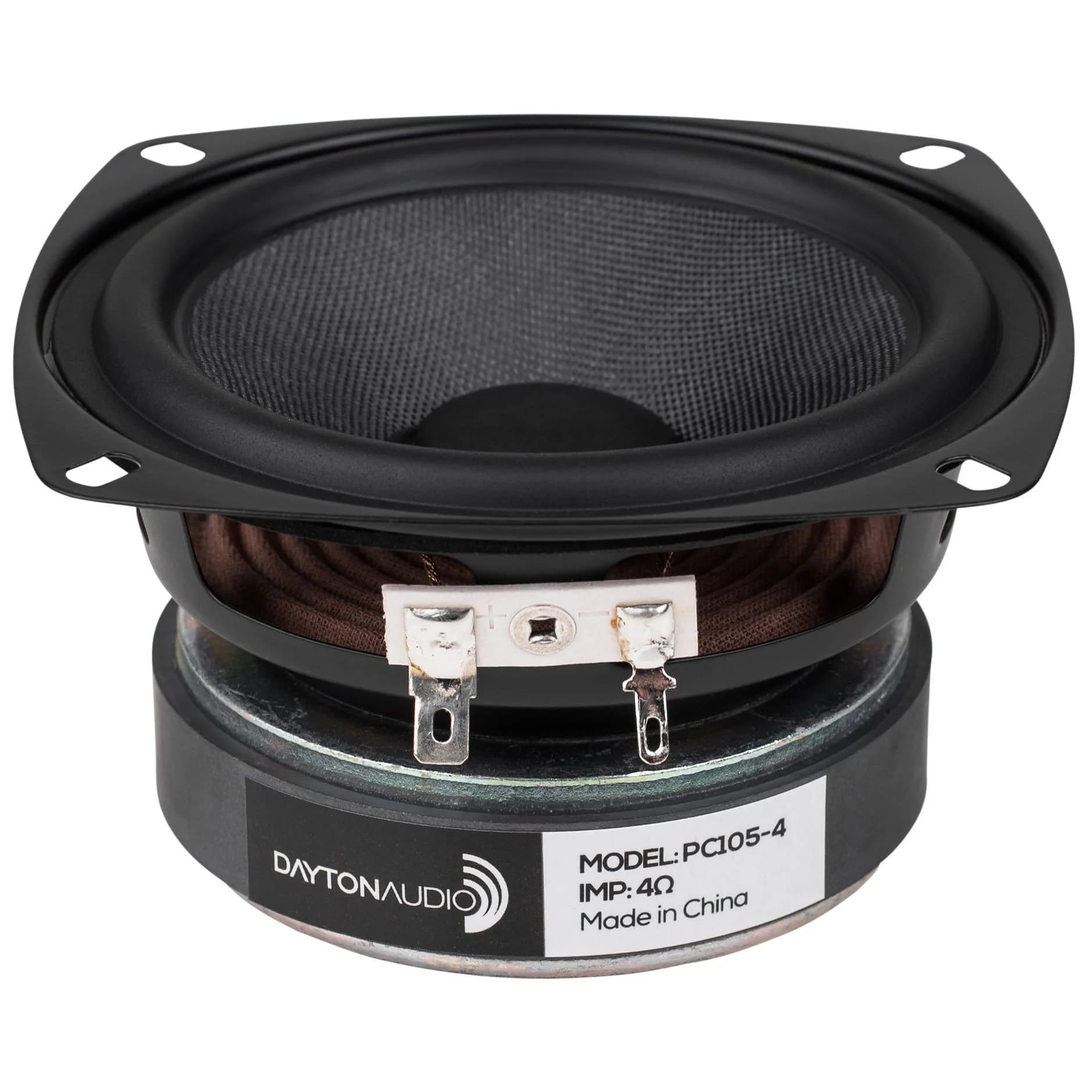 Dayton Audio PC105-4 4" Full-Range Poly Cone Driver | Compact, Natural Sound, USA Import