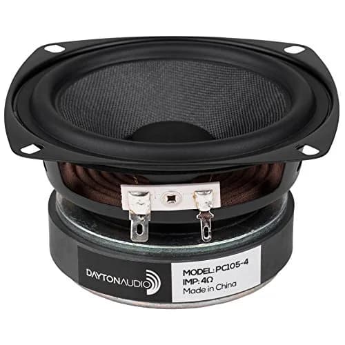 Dayton Audio PC105-4 4" Full-Range Poly Cone Driver | Compact, Natural Sound, USA Import thumbnail 1