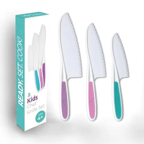 Tovla Jr. Kid Safe Knife Set of 3 | Ages 4-12 | Small, Medium, Large thumbnail 1