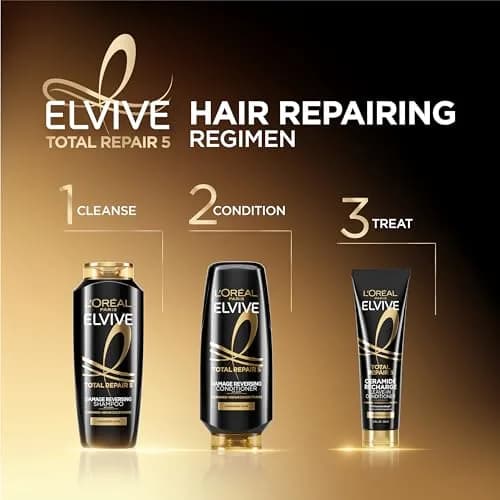 L'Oreal Paris Elvive Total Repair 5 Protein Recharge Leave-In Conditioner Treatment 150ml (5.1 Fl Oz) | Strengthens & Protects Hair thumbnail 7
