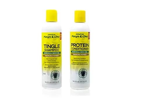 Jamaican Mango & Lime Love Your Locs Tingle Shampoo & Protein Conditioner – Strengthening Hair Care for Locs, Braids & Natural Hair Growth (8oz) thumbnail 1