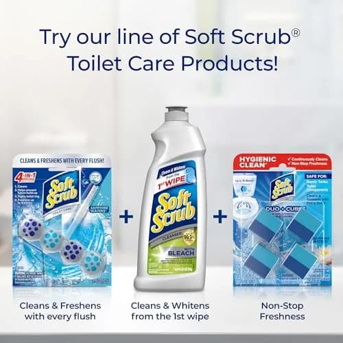 Soft Scrub 4-in-1 Rim Hanger Toilet Bowl Cleaner, Sapphire Waters, 6 Count | Fights Ring & Buildup, Freshens 4 Weeks thumbnail 8