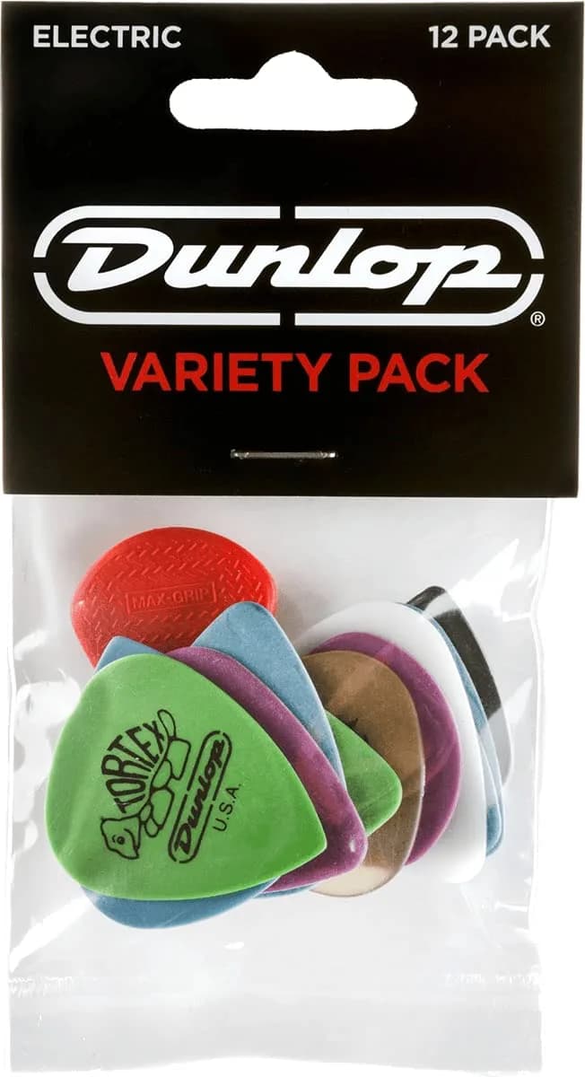 Jim Dunlop Electric Pick Variety Pack - 12 Pack | Explore Tone with USA-Made Picks - main product image