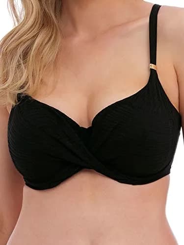 Fantasie Swim Ottawa Underwire Bikini Top 38G Low Rise Sweetheart Neck Black | Elegant, Comfortable, UK Sizing thumbnail 1