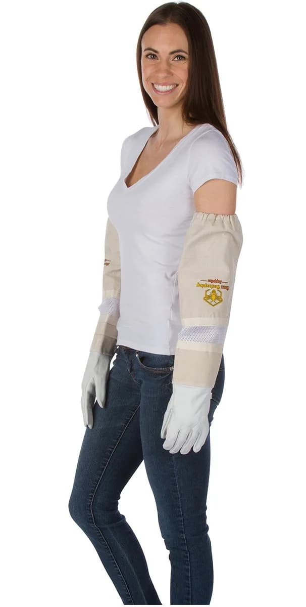 Buzz Beekeeping Supplies Beekeeping Gloves XX-Large | Ventilated Cow Leather & Heavy-Duty Canvas, Sting Proof, Long Thick Sleeves thumbnail 7