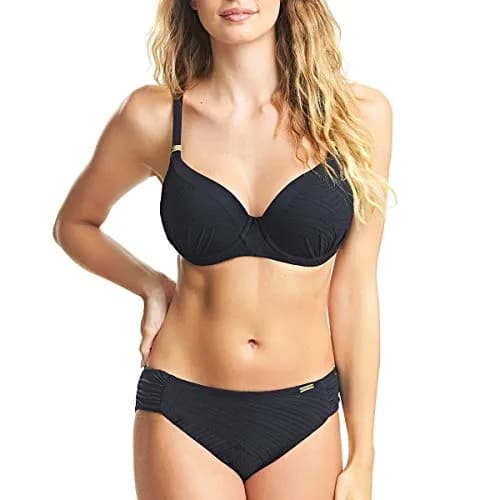 Fantasie Ottawa Mid Rise Bikini Brief Black | Supportive, Textured Nylon, Fully Lined thumbnail 4