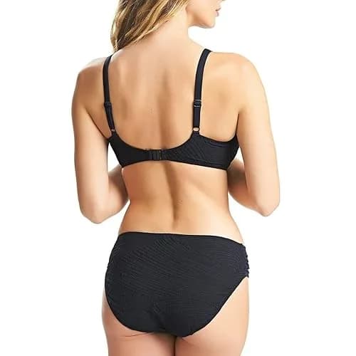Fantasie Ottawa Mid Rise Bikini Brief Black | Supportive, Textured Nylon, Fully Lined thumbnail 5