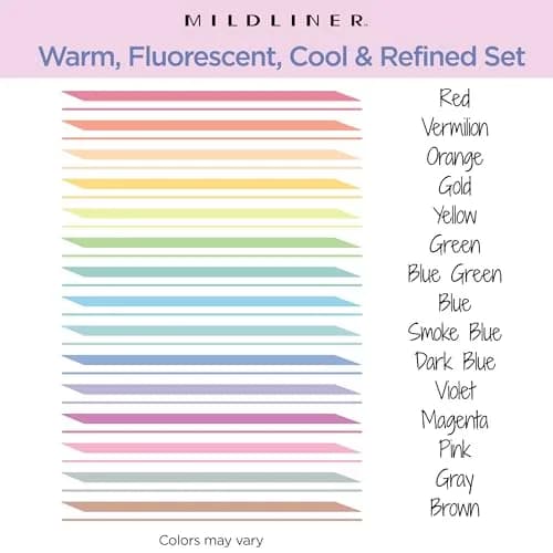 Zebra Pen Mildliner Dual Tip Highlighter Set, 15 Assorted Colors | AP Certified Non-Toxic thumbnail 3