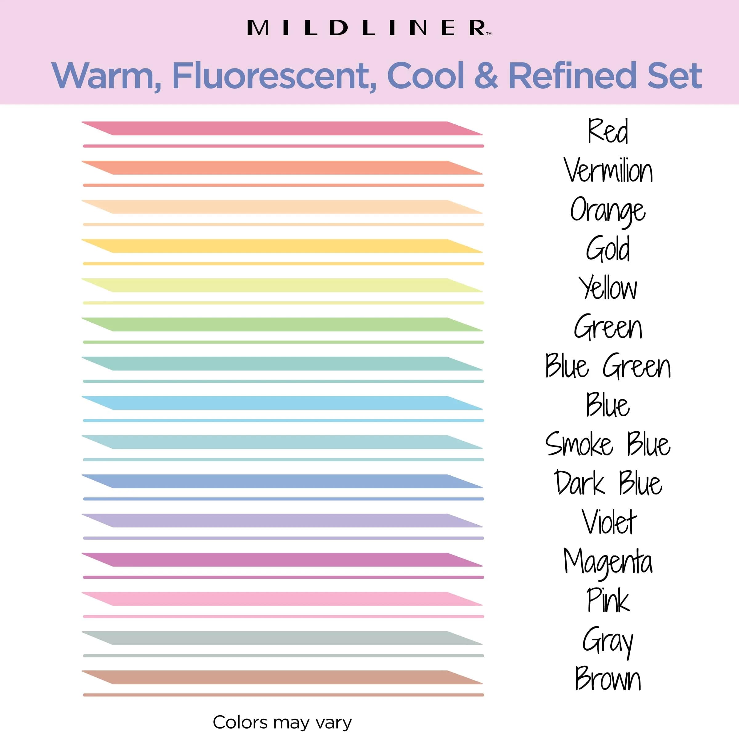 Zebra Pen Mildliner Dual Tip Highlighter Set, 15 Assorted Colors | AP Certified Non-Toxic - view 3