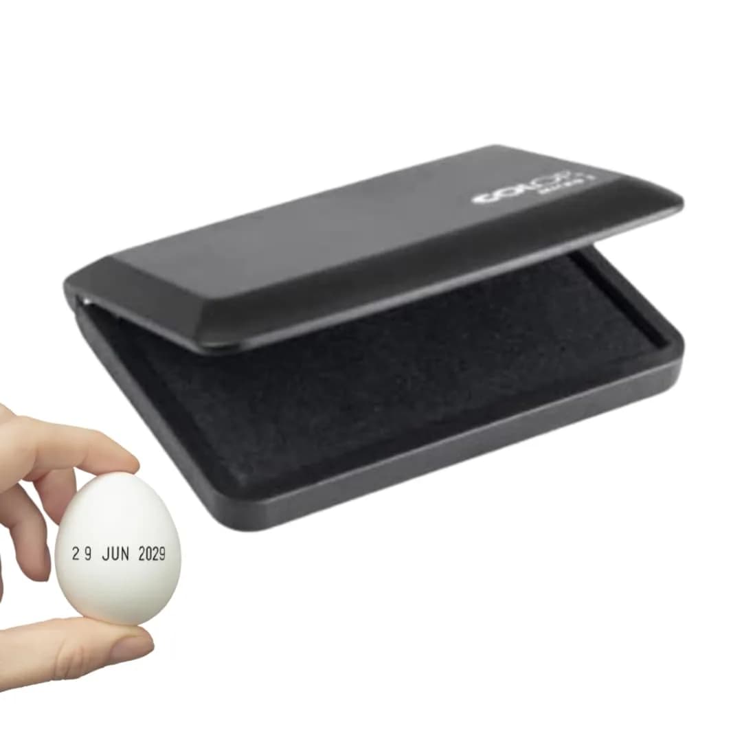 Handy Stamps Micro 1 Ink Pad 3x4 Inches | Food Grade Black Egg Safe Ink for Egg Marking - main product image