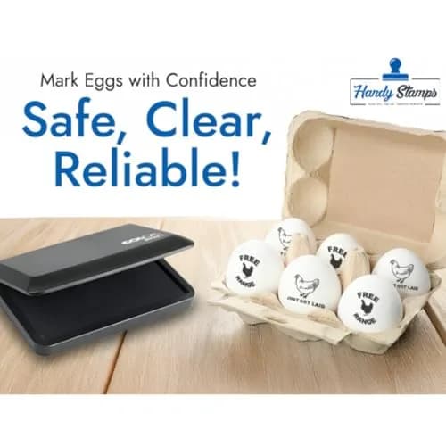 Handy Stamps Micro 1 Ink Pad 3x4 Inches | Food Grade Black Egg Safe Ink for Egg Marking thumbnail 2