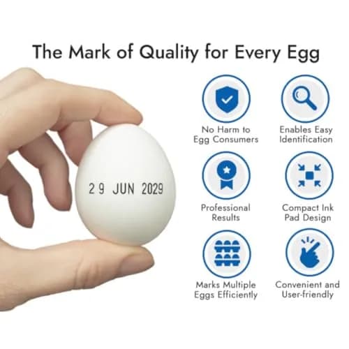 Handy Stamps Micro 1 Ink Pad 3x4 Inches | Food Grade Black Egg Safe Ink for Egg Marking thumbnail 3
