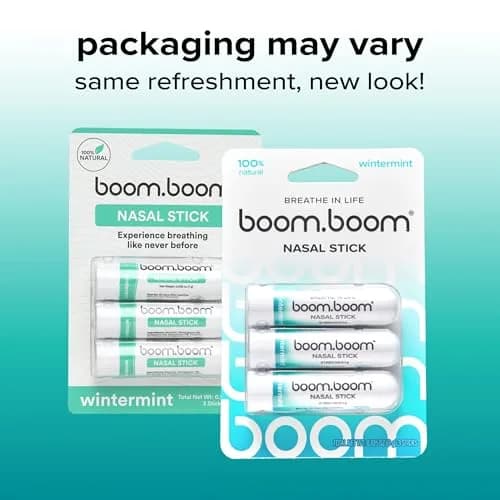 BoomBoom Nasal Stick Wintermint 3 Pack | Essential Oils + Menthol Inhaler for Refreshment thumbnail 2