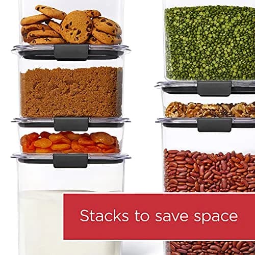 Rubbermaid Brilliance 12-Cup Airtight Food Storage Container | Clear/Grey, BPA-Free, Leak-Proof, Stackable thumbnail 8