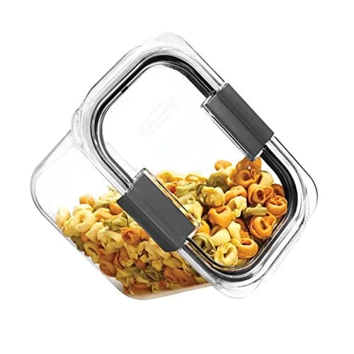 Rubbermaid Brilliance 12-Cup Airtight Food Storage Container | Clear/Grey, BPA-Free, Leak-Proof, Stackable thumbnail 3