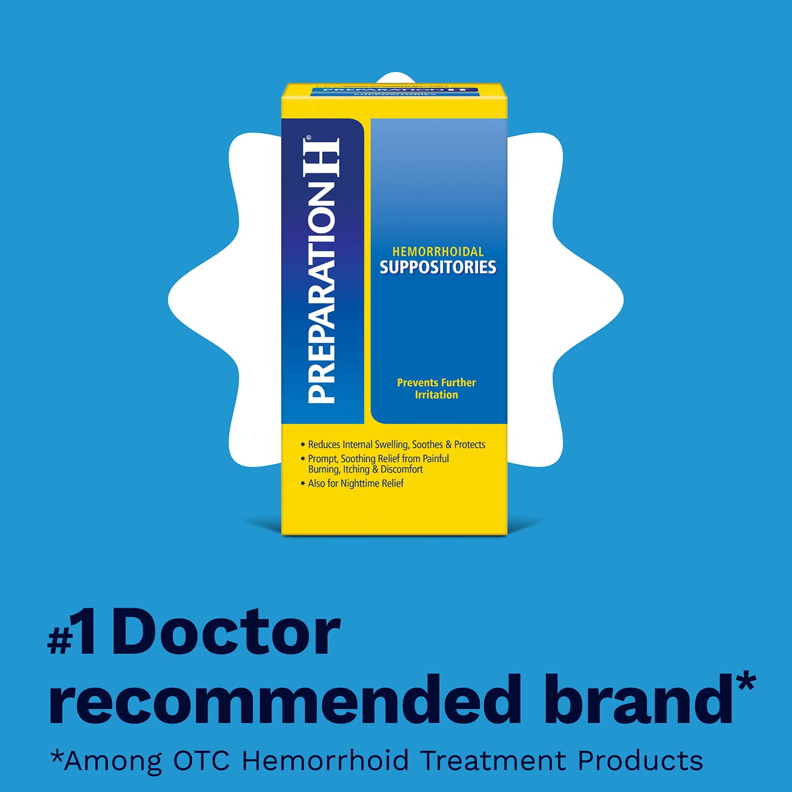 Preparation H Hemorrhoid Symptom Treatment Suppositories 48 Count | Doctor Recommended for Burning, Itching & Discomfort Relief - view 6