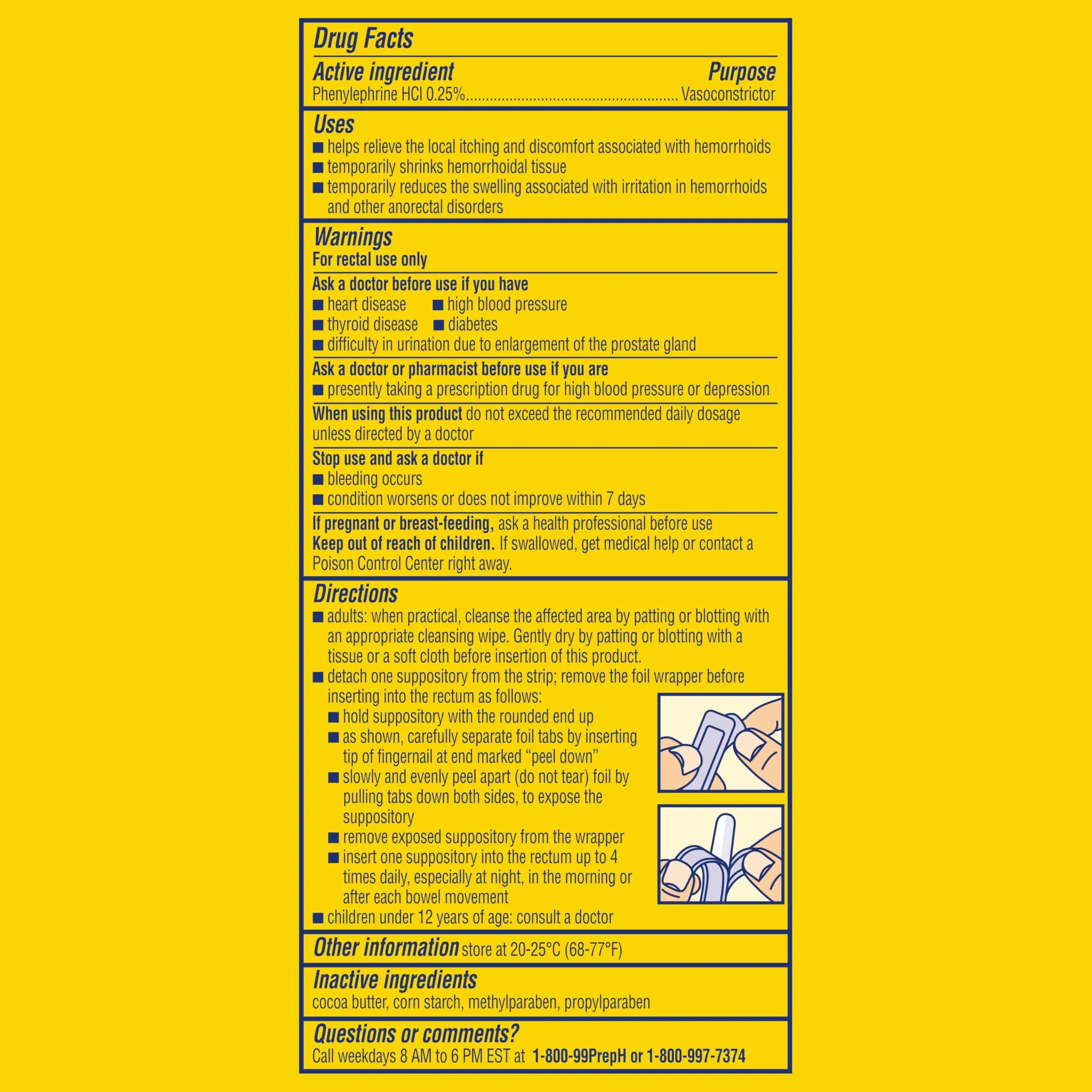 Preparation H Hemorrhoid Symptom Treatment Suppositories 48 Count | Doctor Recommended for Burning, Itching & Discomfort Relief - view 7