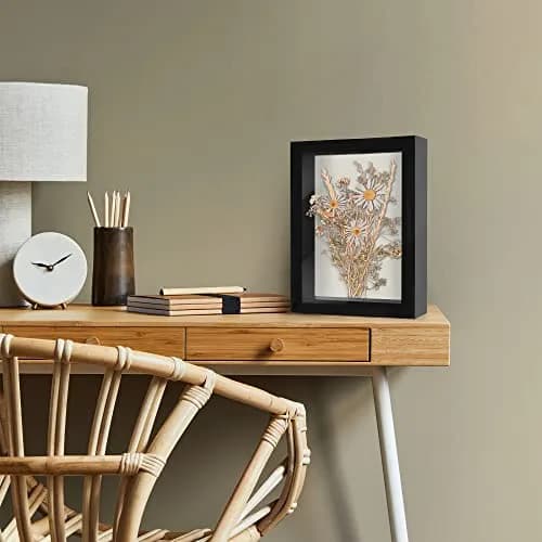 Americanflat Shadow Box Frame 8x10 Inches Engineered Wood Black | Elegant Display for Memories thumbnail 8