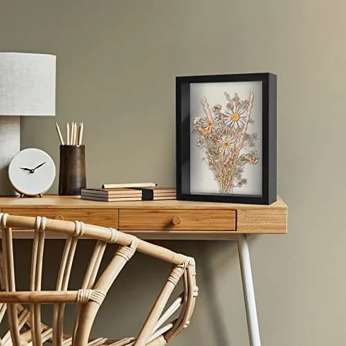 Americanflat 11x14 Shadow Box Frame - Engineered Wood - Black | Deep 1.5-inch Interior, Shatter-Resistant Glass thumbnail 8