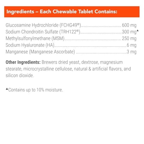 Nutramax Cosequin Dog Joint Supplement Tablets with MSM & HA, 75 Count | Vet Recommended Canine Mobility Support thumbnail 5