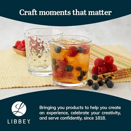 Libbey Awa Polka Dot Tumbler & Rocks Glass Set of 16 | Durable, Dishwasher Safe Drinkware for Everyday Use thumbnail 6