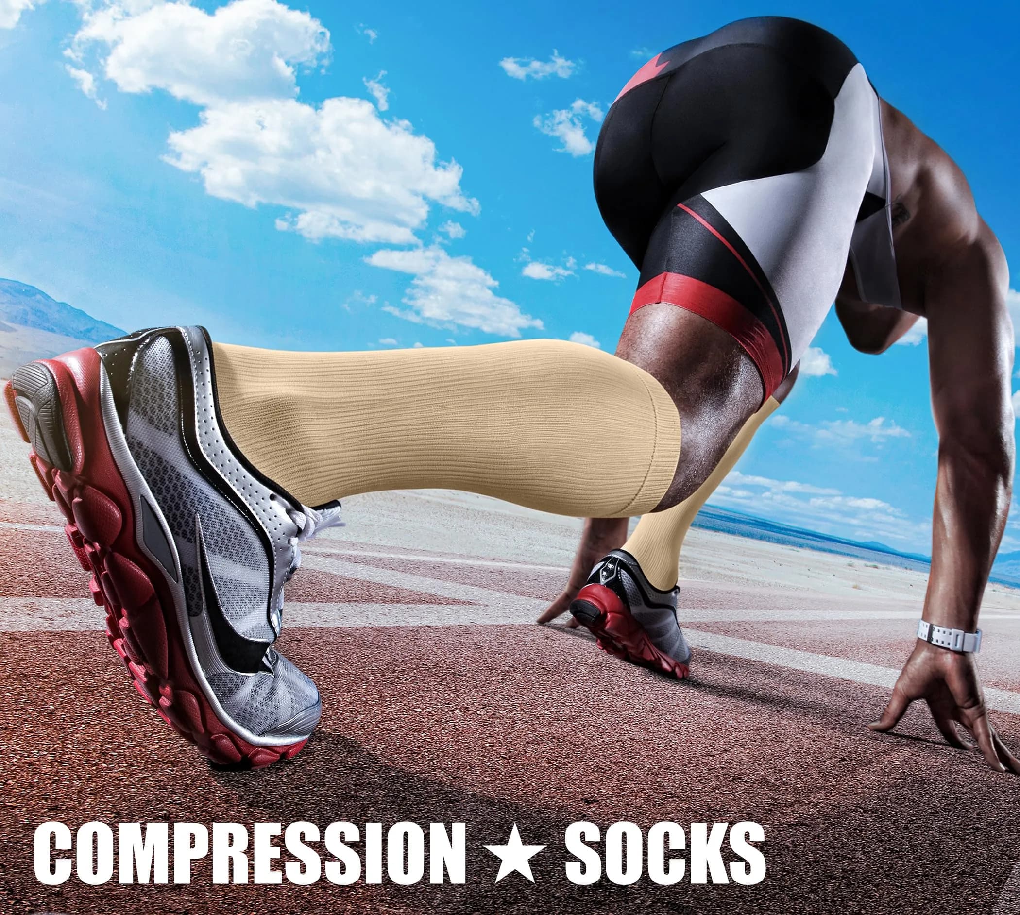 CHARMKING Compression Socks 15-20 mmHg (3 Pairs) S/M Nude | FDA Approved Medical Grade Support for Circulation - view 3
