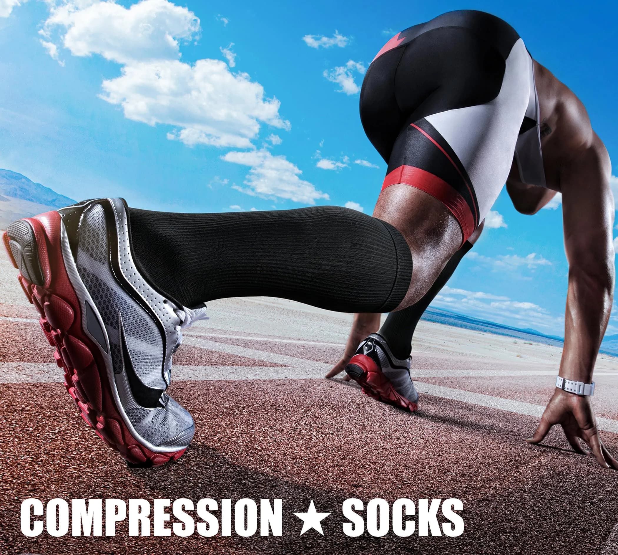 CHARMKING 3 Pairs Compression Socks - Black/White/Nude, Small-Medium, 15-20 mmHg Medical Grade Support - view 3